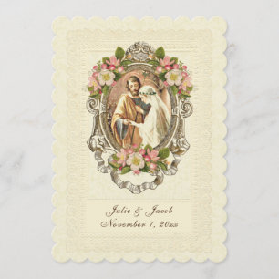 Invitation Fleurs traditionnelles de cerisiers en dentelle Vi