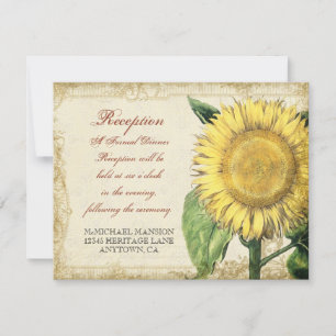Invitation Fleurs vintages - Mariage de automne d'automne