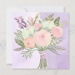 Invitation Fleurs Violettes
