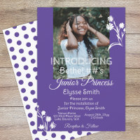 Fleurs violettes, blanches et princesse Pois