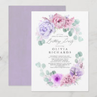 Fleurs violettes et roses claires fête d'anniversa