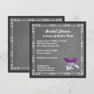 Invitation Fleurs violettes, Fleurs violettes, Fête des marié