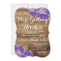 Fleurs violettes Grange Bois MAP Mariage Invitatio