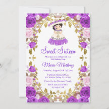 Fleurs violettes mexicaines Douces 16 Anniversaire