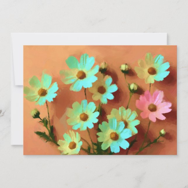 Invitation Fleurs Zinnia Elegans (Devant)