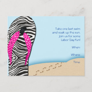 Invitation Flip Flop sur l'invitation de Beach Party