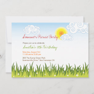 Invitation Flip Flops Colorés Amusant Au Soleil Anniversaire 