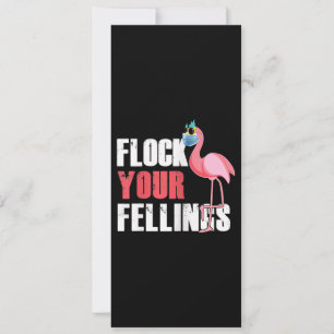 Invitation Flockez Vos Sentiments Drôle de Flamant Rose Femme