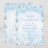 Flocon de neige bleu Anniversaire Hiver Onederland