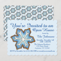 Flocon de neige bleu Noël Hanoukka Holiday Party