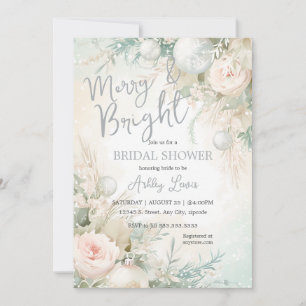 Invitation Flocon de neige d'hiver, douche de mariée joyeuse