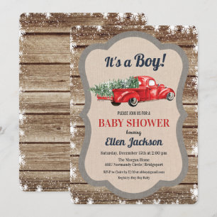 Invitation flocon de neige pour Baby Shower garçon