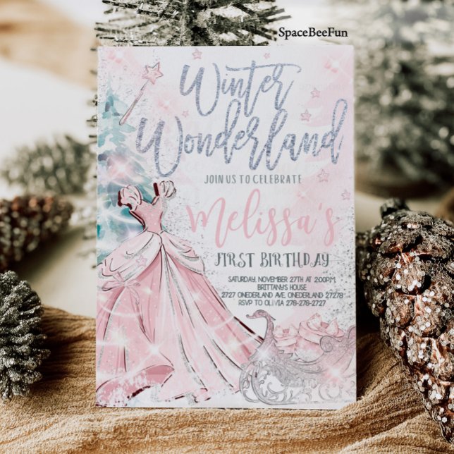 Invitation Flocon de neige pour une fête au Pays d (Créateur téléchargé)