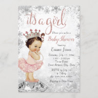 Flocon de neige rose Silver Princess Baby shower f
