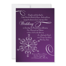 Flocon de neige violet Mariage hivernal