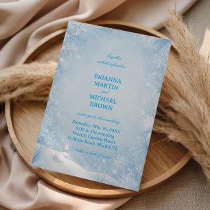 Invitation Flocons de Neige Enchantés et Hivernaux