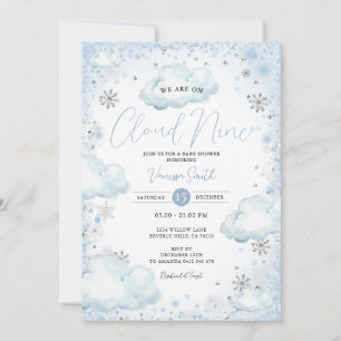 Invitation Flocons de neige Hiver Nous sommes sur un nuage ne