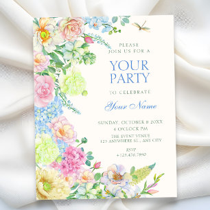 Invitation Floraison florale esthétique