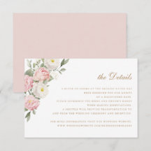 Floral Blush Rose Verdure Détails du Mariage