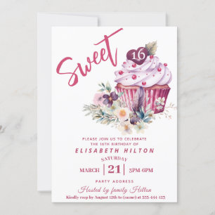 Invitation Floral boho de pouce moderne