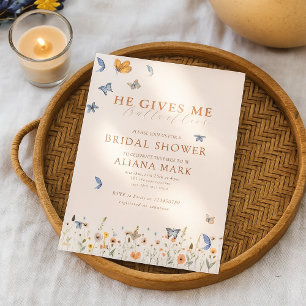 Invitation Floral Boho Il Me Donne La Fête des mariées Des Pa