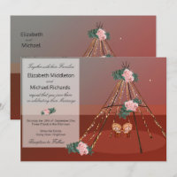 Floral Boho Rustique Desert Teepee / Tipi Mariage
