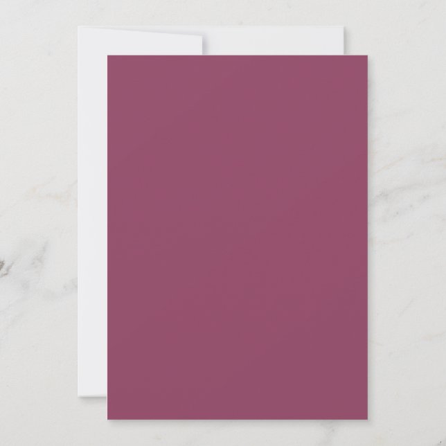 Invitation  Floral | Burgundy & Blush Pink Exemple Mariage (Dos)