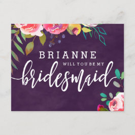 Invitation Floral Chic En Pleine Floraison Serez-Vous Ma Femm