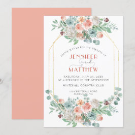 Invitation Floral d'abricot en fleurs - Arrière - plan d'abri