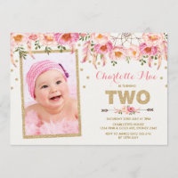 Invitation floral d'anniversaire de Dreamcatcher