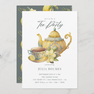 Invitation Floral de citron   Teacup Tea Party