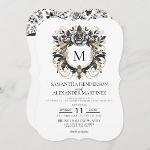 Invitation Floral de glam vintage