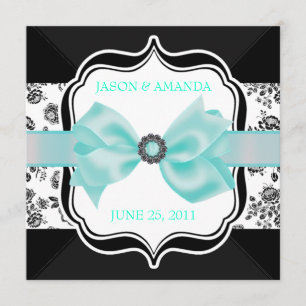 Invitation floral de mariage damassé avec l'arc