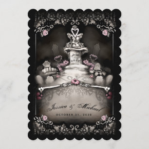 Invitation floral de mariage de rose d'amour de