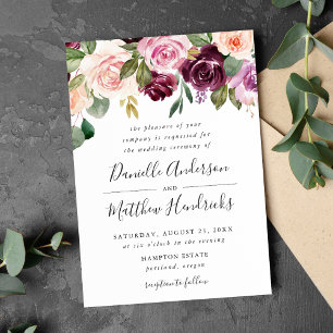 Invitation Floral de Moody Mariage