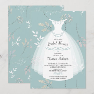 Invitation Floral Elegance Mariée Fête des mariées