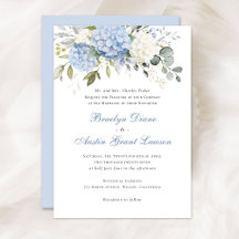 Floral Elegant Blue Hydrangea Mariage de verdure