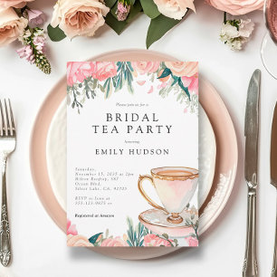 Invitation Floral Elegant Tea Party