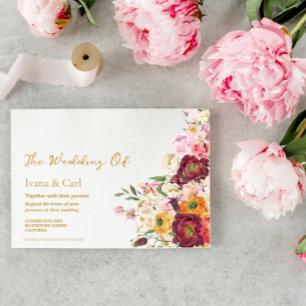 Invitation FLORAL Embrasser le Mariage de mariage