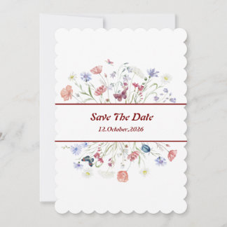 Invitation Floral "Enregistrer La Date"