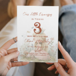 Invitation Floral Fairy Tale Princesses Anniversaire de enfan