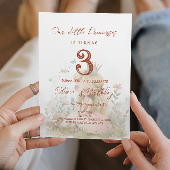 Invitation Floral Fairy Tale Princesses Anniversaire de enfan (Créateur téléchargé)