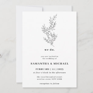 Invitation Floral Fall Boho Clear Indie Botanique nous le fai