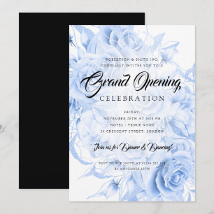 Invitation Floral Forme Entreprise Grand Ouverture Marine Ble