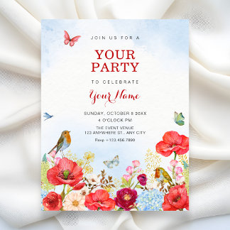 Invitation Floral garden