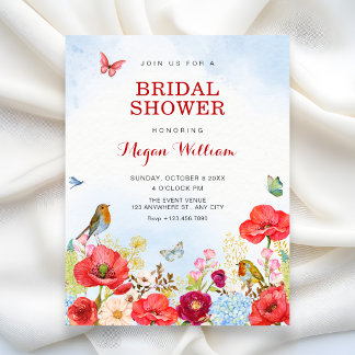 Invitation Floral garden bridal shower