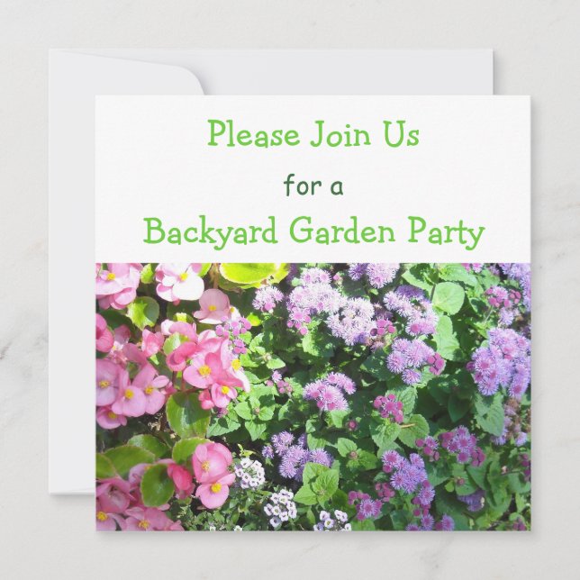 Invitation Floral Garden Party (Devant)