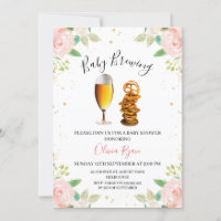 Floral Girls Beer Baby Baby shower de brasserie