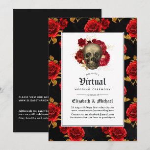 Invitation Floral Gothique en ligne Mariage virtuel