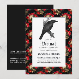 Invitation Floral Gothique en ligne Mariage virtuel
